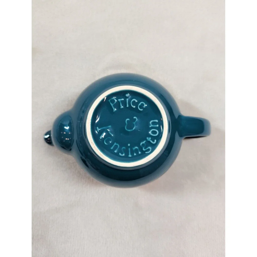 Price & Kensington Teal Blue Ceramic Teapot Glossy Peacock Glaze 2 Cup‎